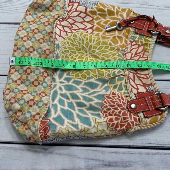 Fossil Multicolored Floral Pattern Canvas Shoulder/Handbag Medium ZB 2907 - Picture 8 of 12